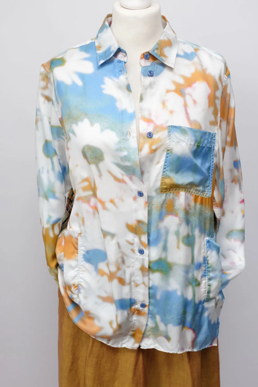 ACNE STUDIOS PURE VISCOSE SATIN MULTIPRINT SHIRT