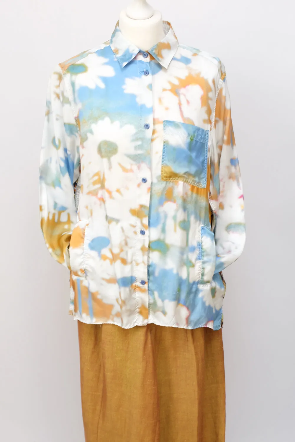 ACNE STUDIOS PURE VISCOSE SATIN MULTIPRINT SHIRT