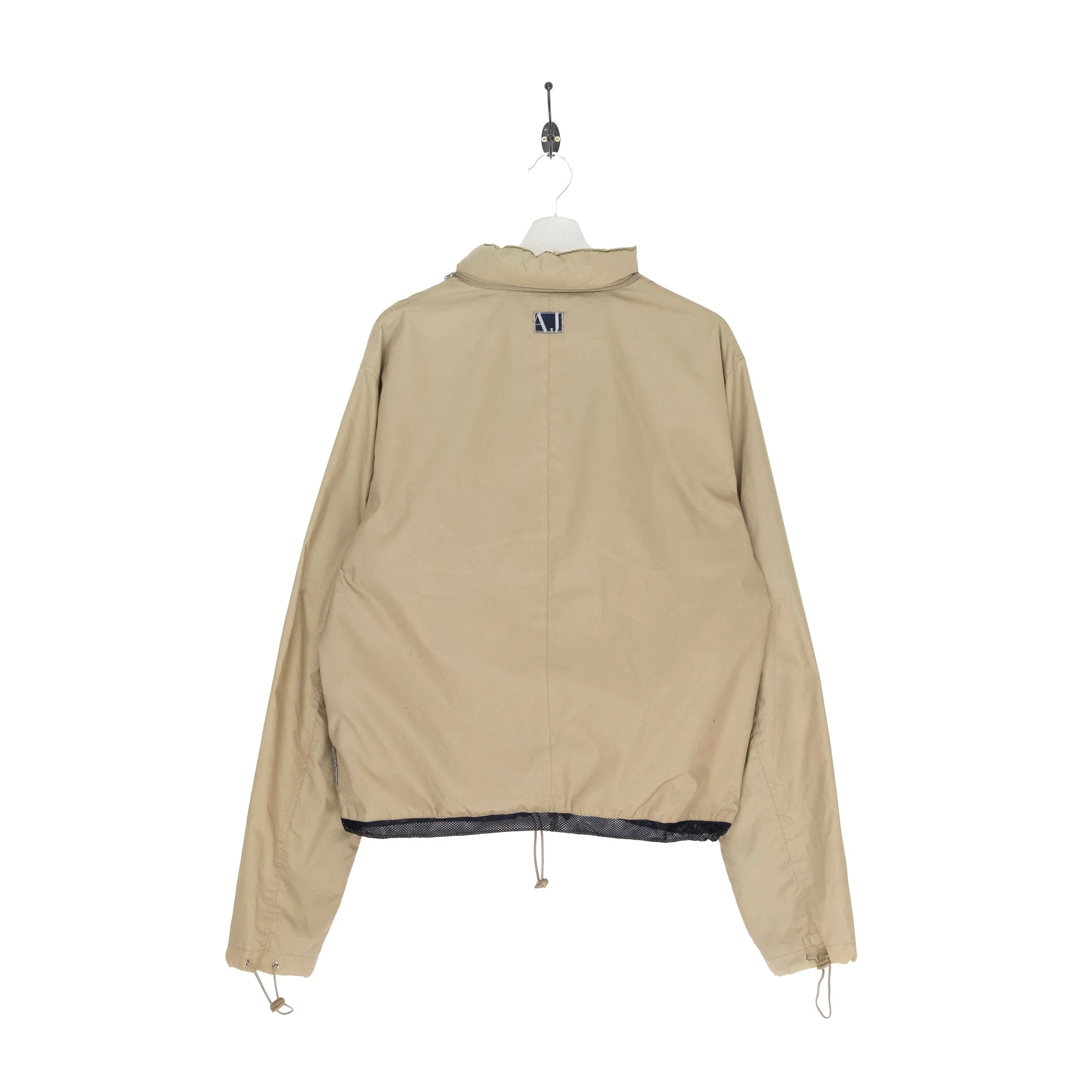 Armani Jeans Beige Waist Toggle Technical Jacket