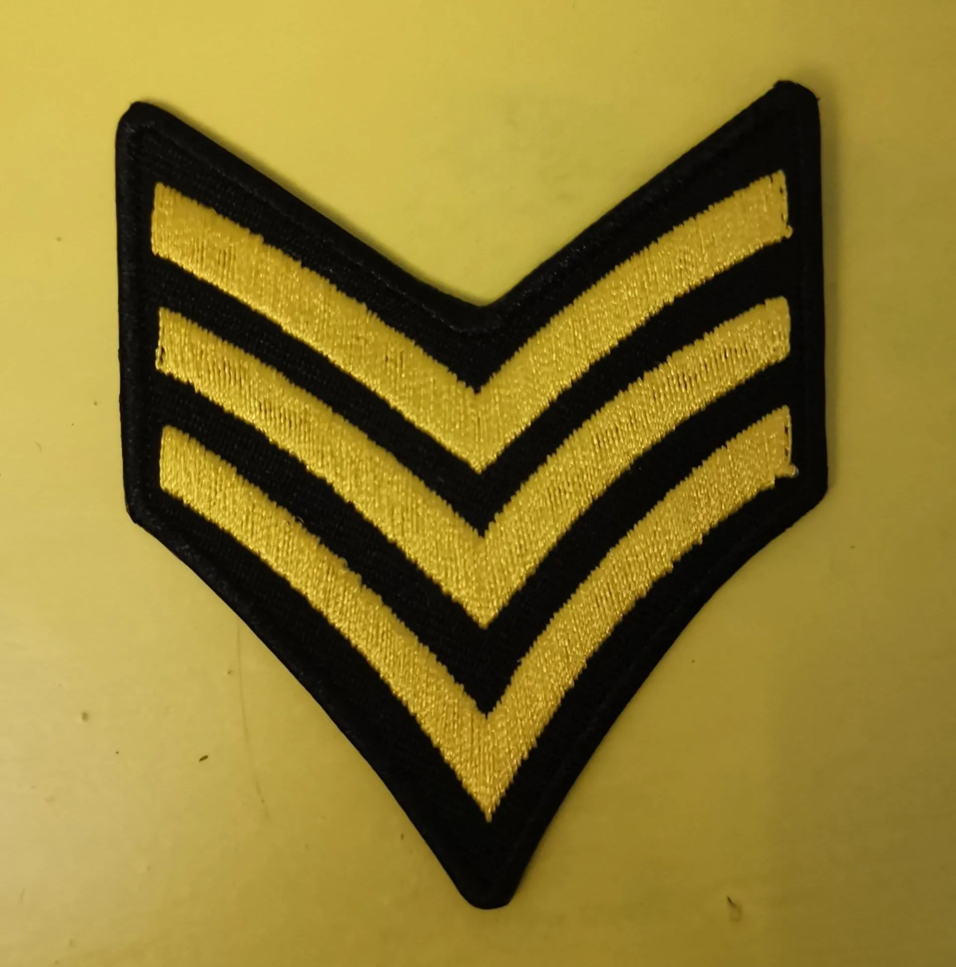 Army stripes 1 Embroidered Iron on Patch