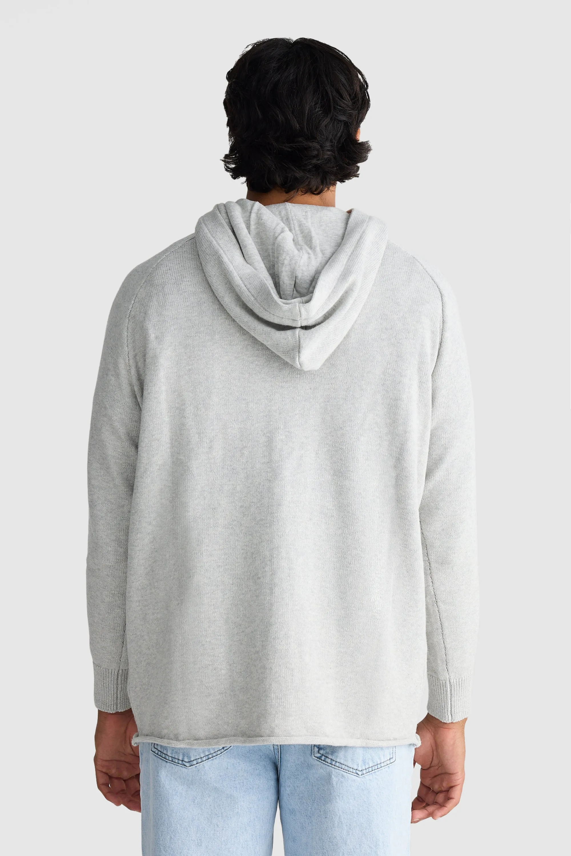 Atlas Knit Hoodie Grey Marle