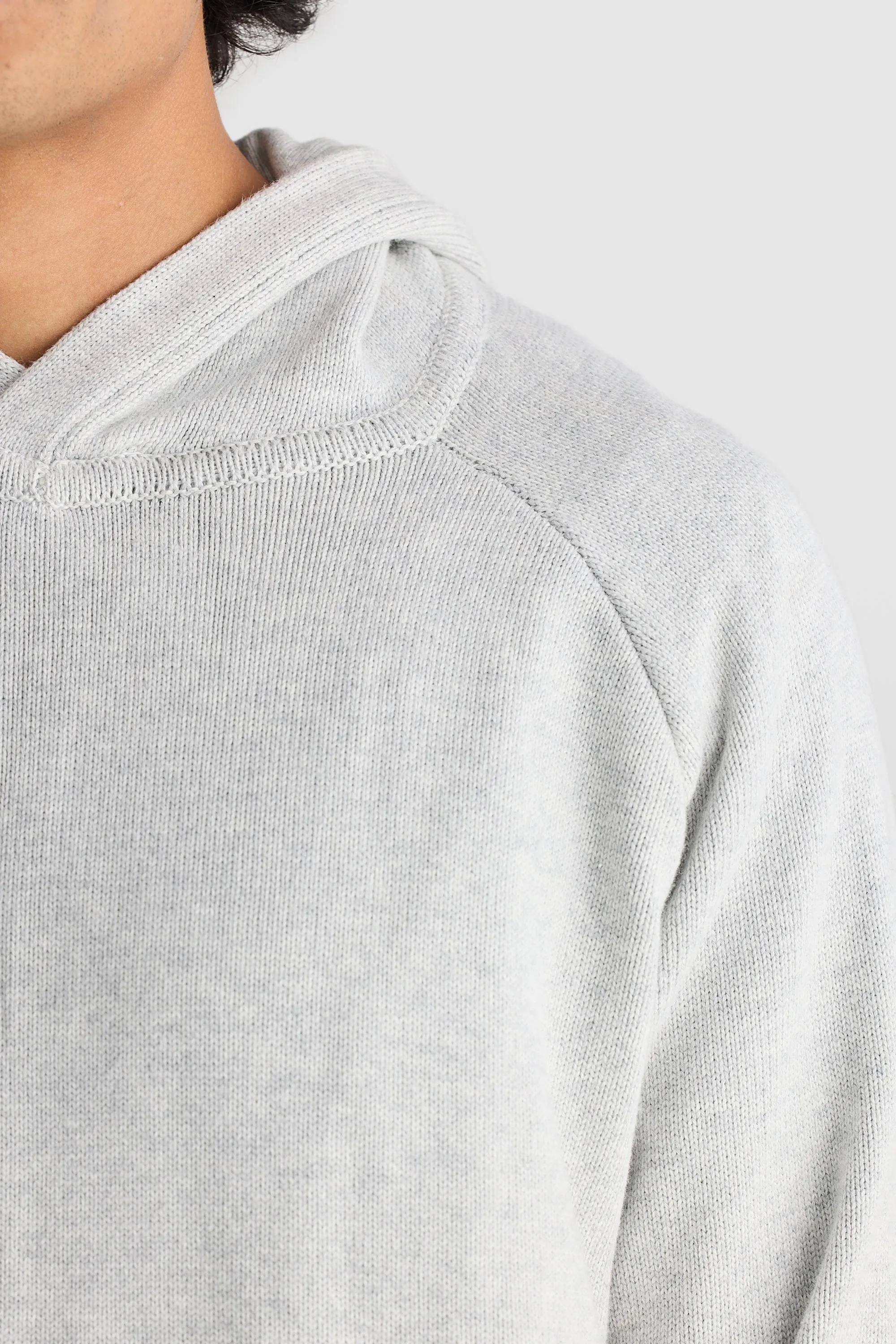 Atlas Knit Hoodie Grey Marle