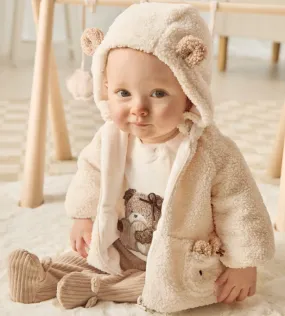 AW Mayoral Girls Cream Teddy Coat