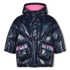 Billieblush Girls Navy Puffer Jacket