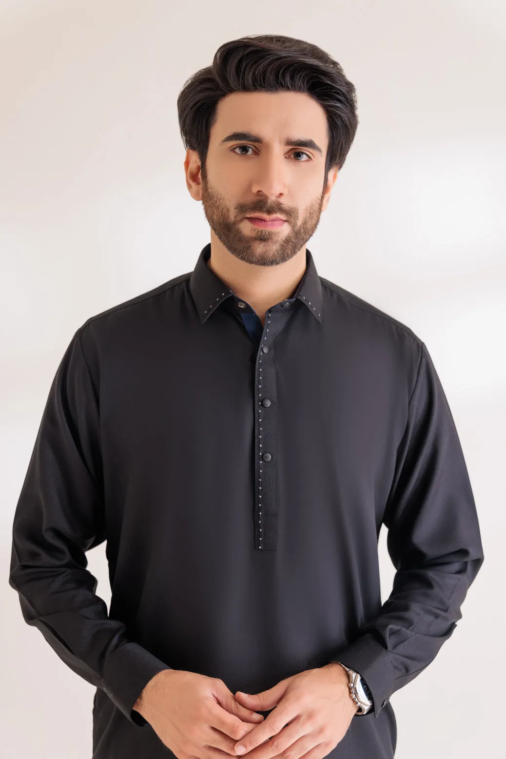 BLACK-BLENDED-SHALWAR SUIT - (GSSW23-065)