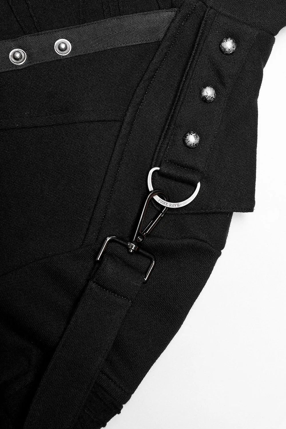 Black Militia Trench Coat