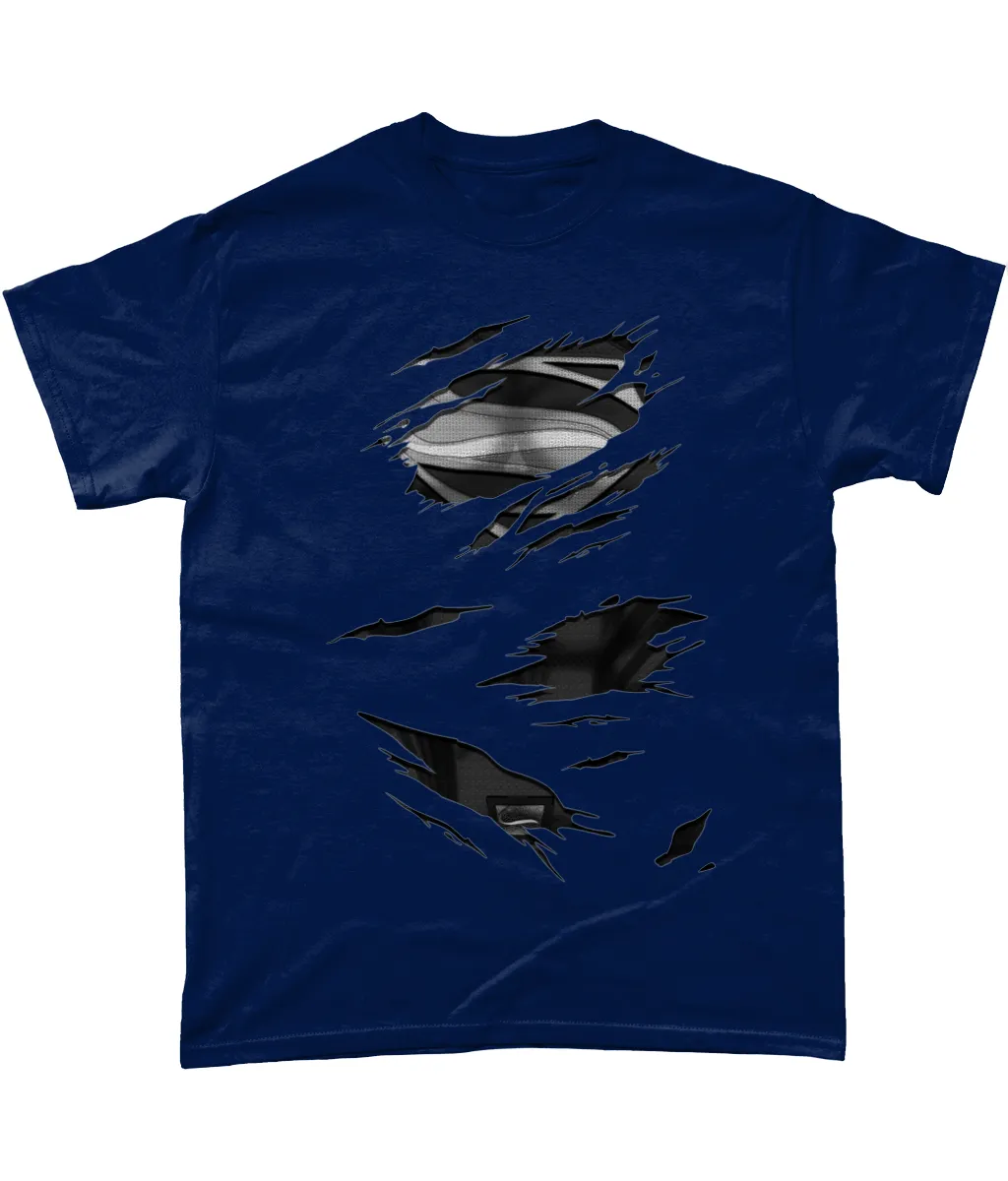 Black Suit Superman Torn T-Shirt