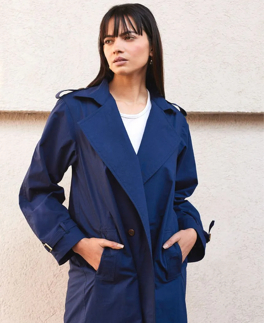 Blue Sage Trench Coat