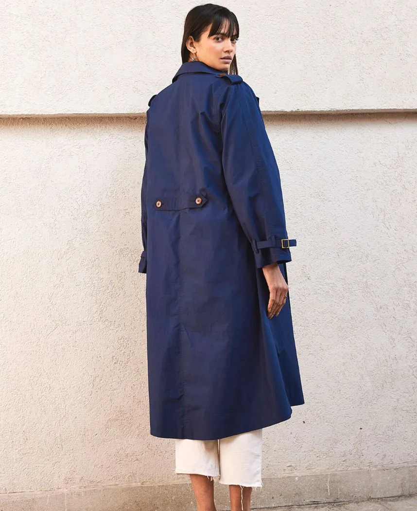 Blue Sage Trench Coat