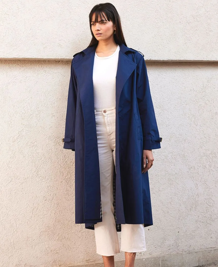 Blue Sage Trench Coat