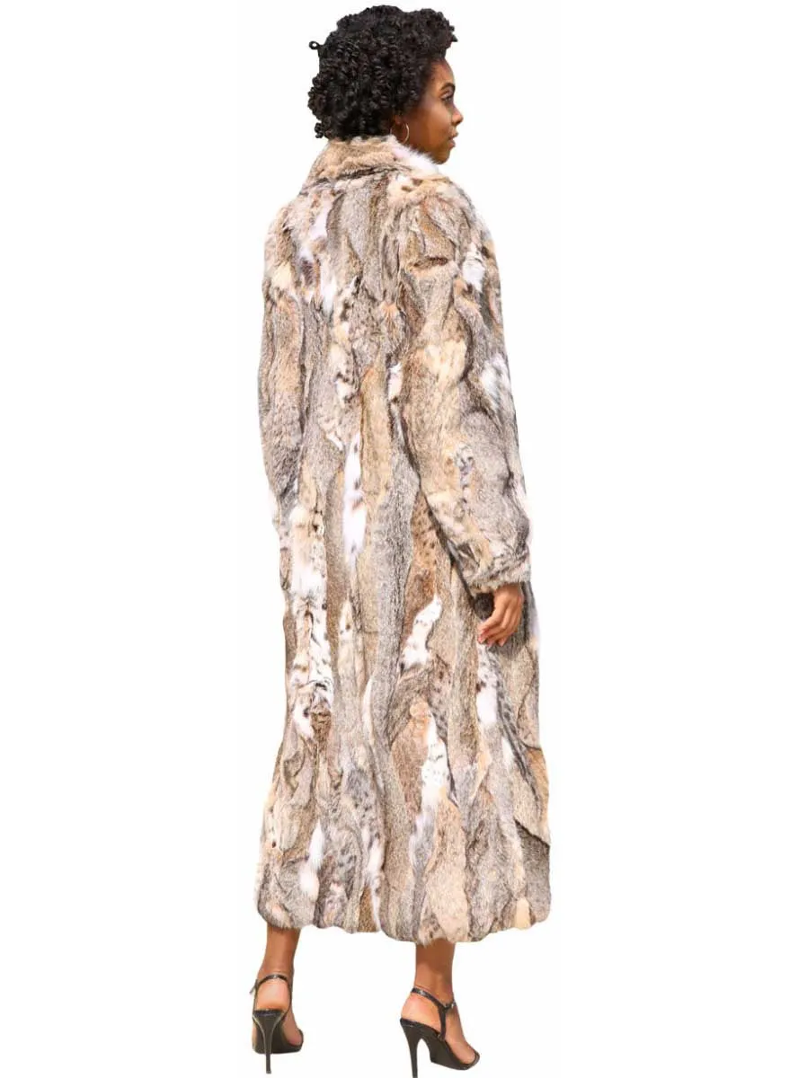 Bobcat Fur Coat with Optional Fox Fur Collar