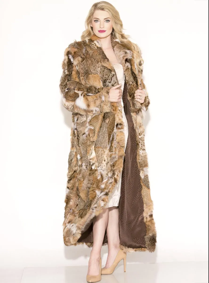 Bobcat Fur Coat with Optional Fox Fur Collar