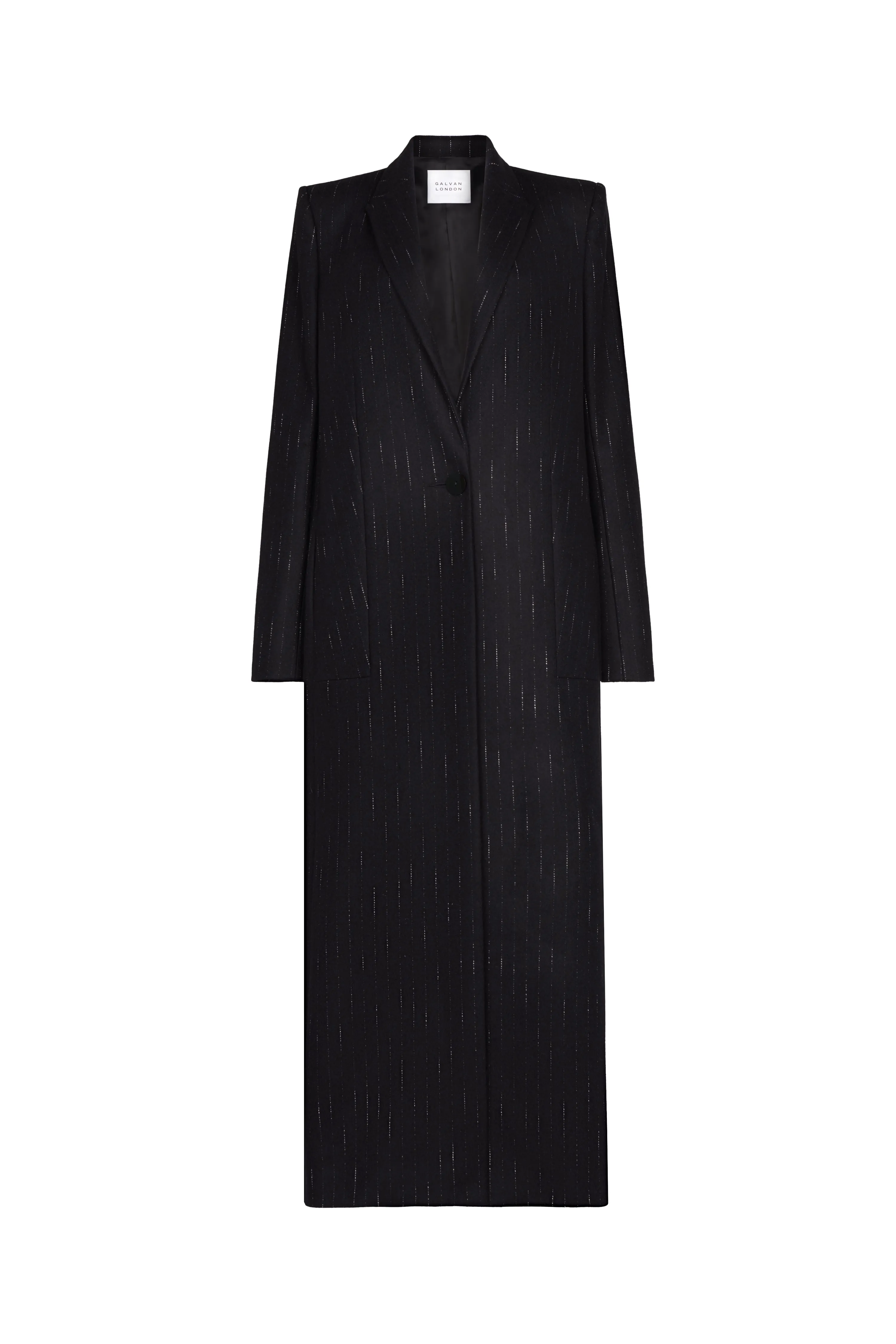 Boyfriend Coat - Midnight & Creme Pinstripe