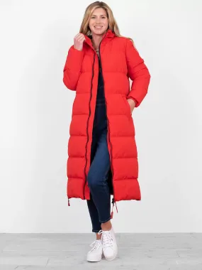 Brakeburn Long Line Puffer Red BBJKT009726