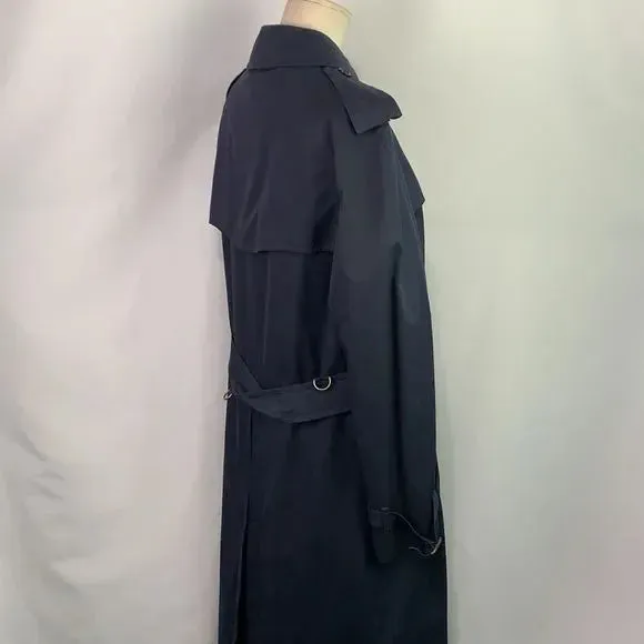 Burberry VTG Navy Lined Trench Coat