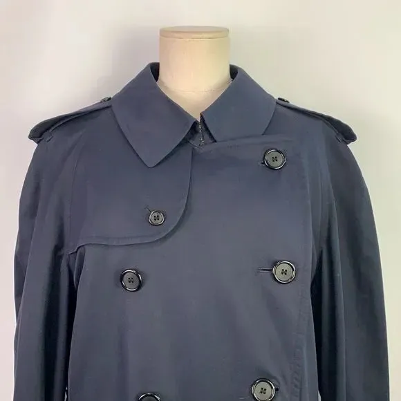 Burberry VTG Navy Lined Trench Coat