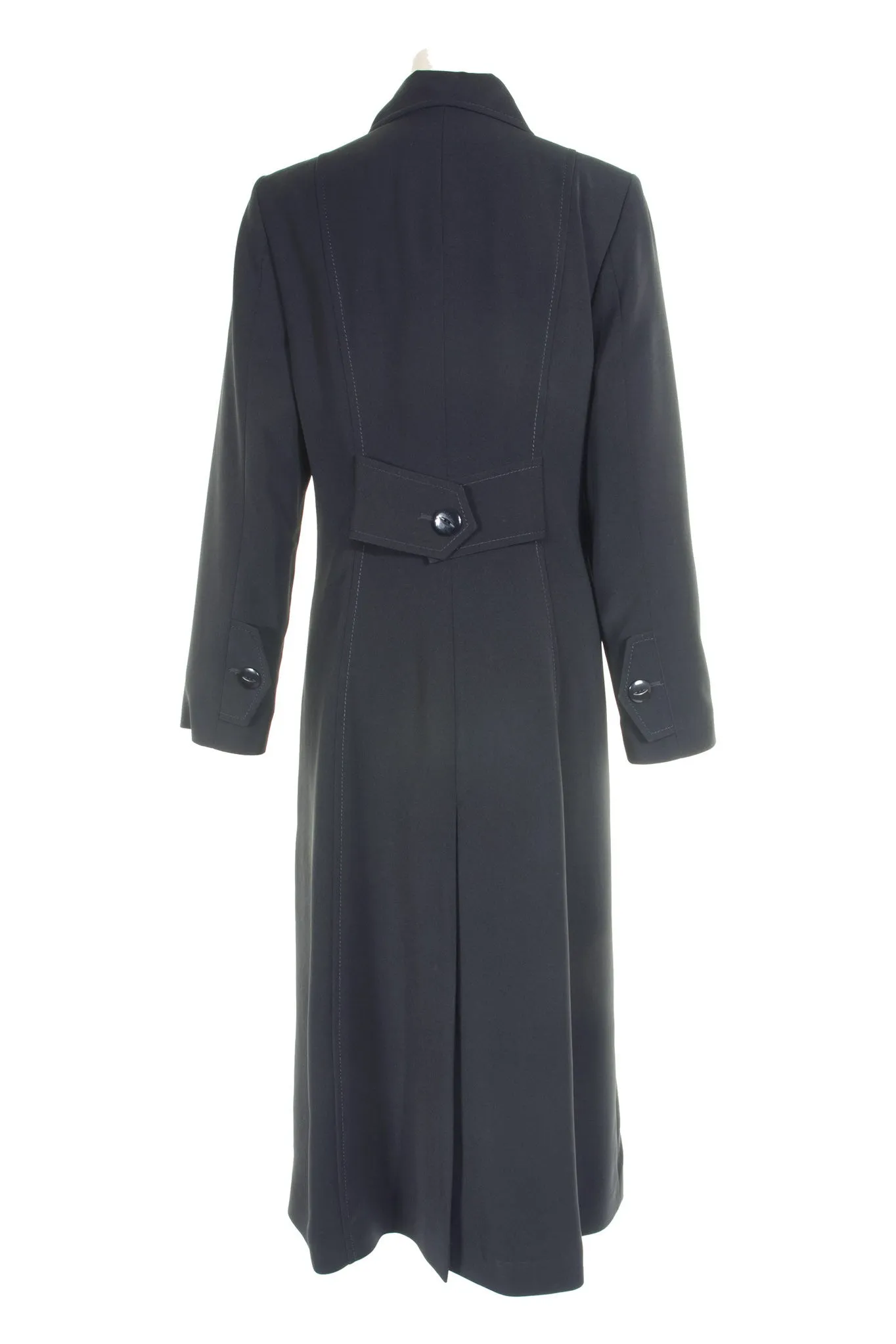 Busy Clothing Womens Black Long Trench Coat Mac