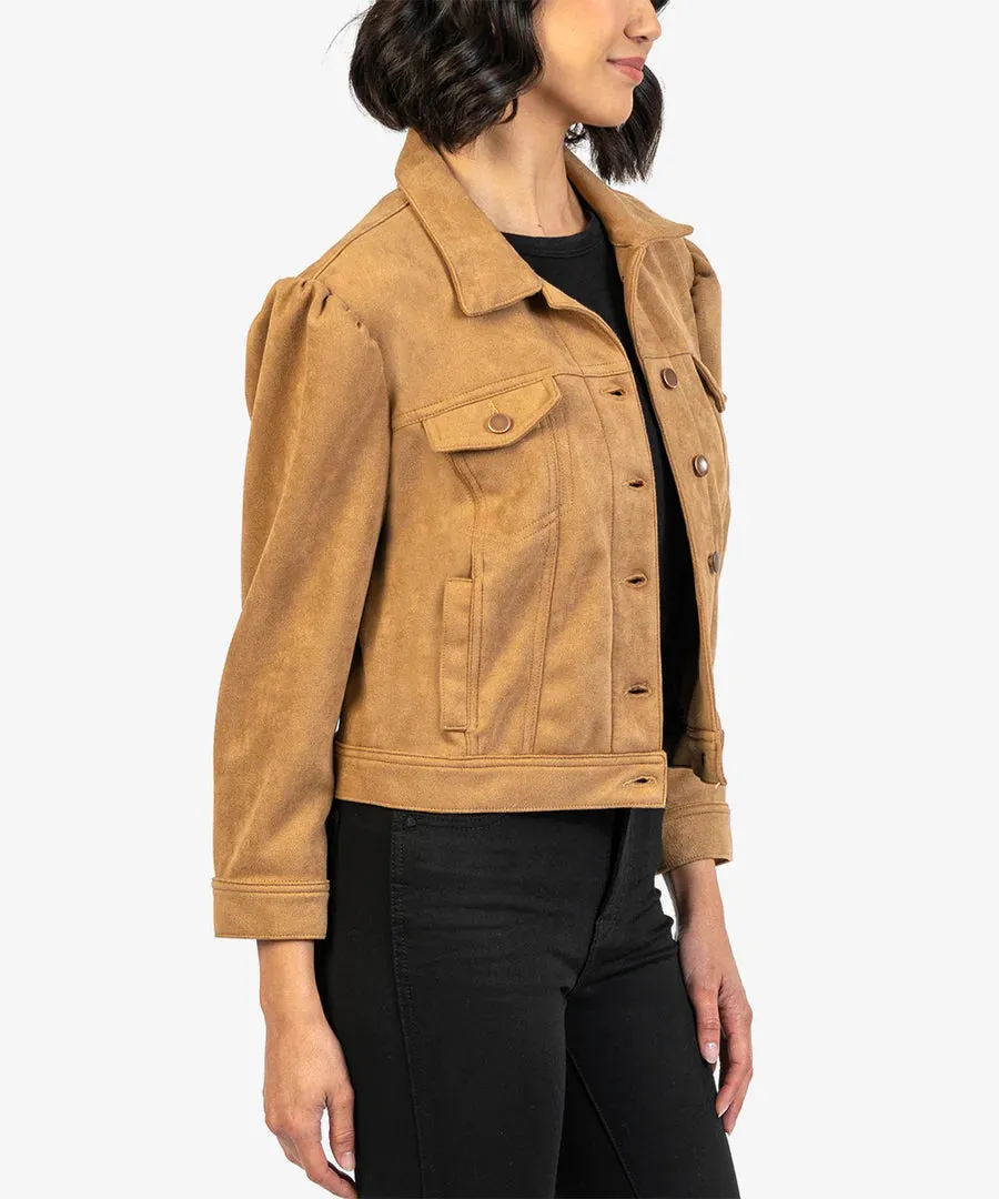 Chantria Faux Suede Crop Jacket