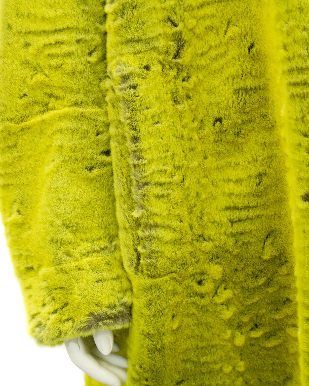 Chartreuse Faux Fur Coat