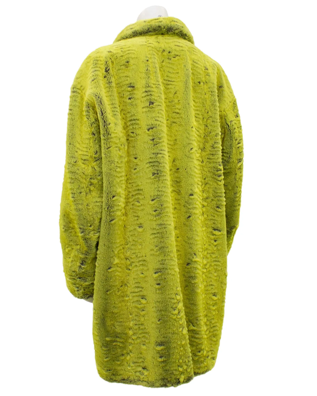 Chartreuse Faux Fur Coat