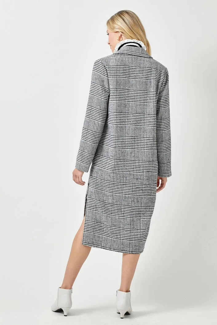 Checkers Plaid Long Coat