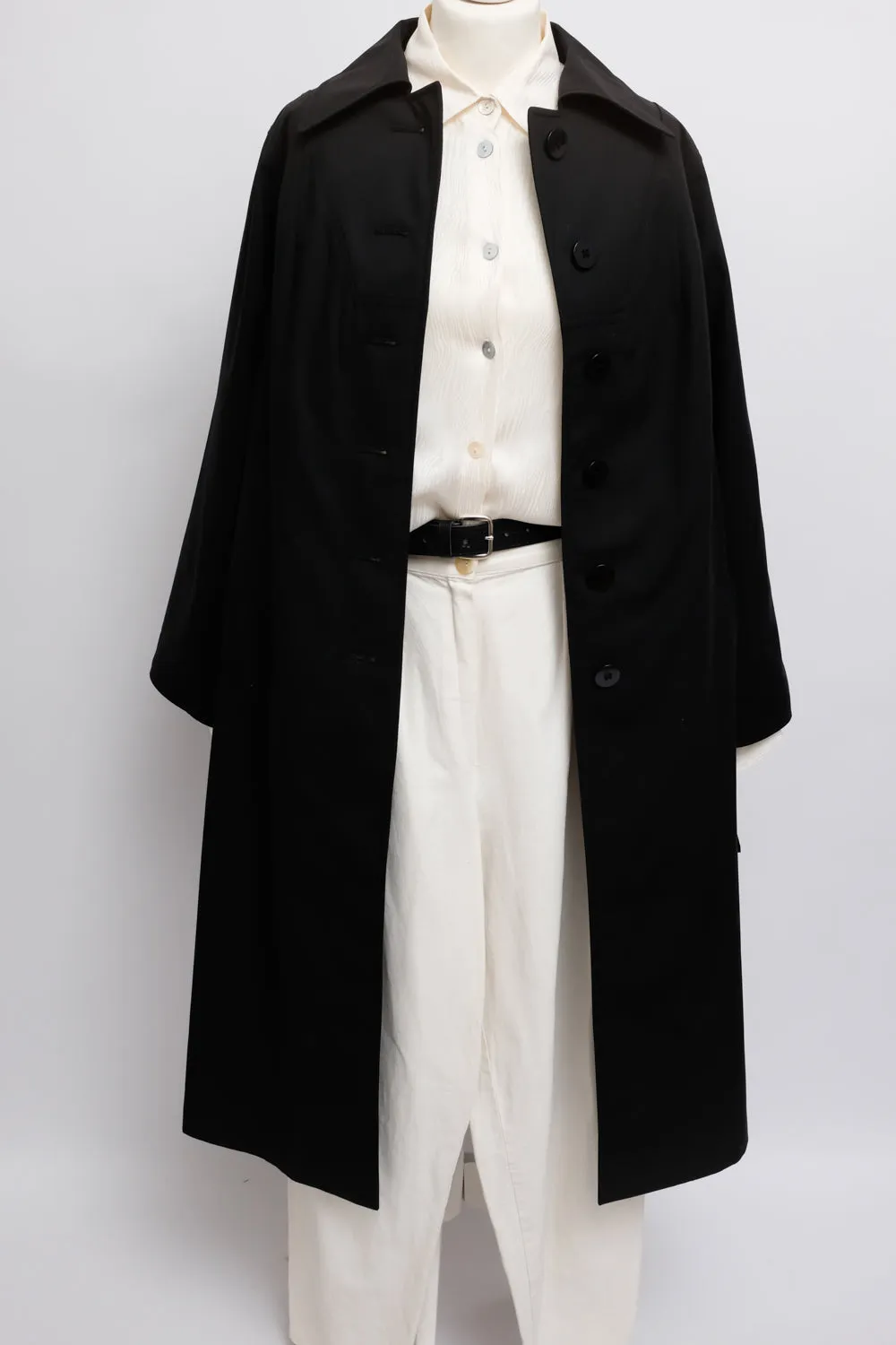 CLASSY BLACK VINTAGE 1960 TRENCH