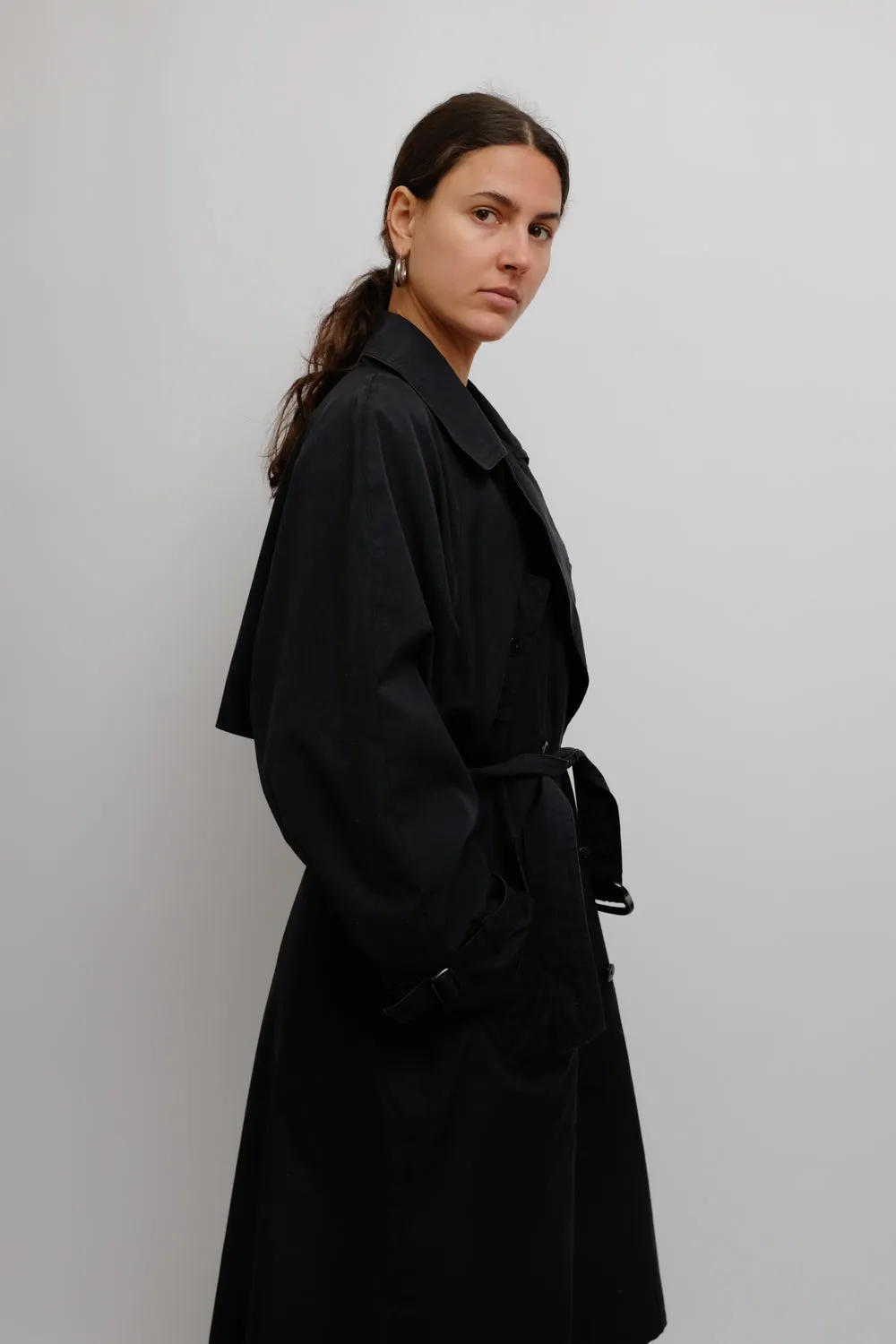 CLASSY NIGHTBLUE OVERSIZE LONG VINTAGE TRENCH