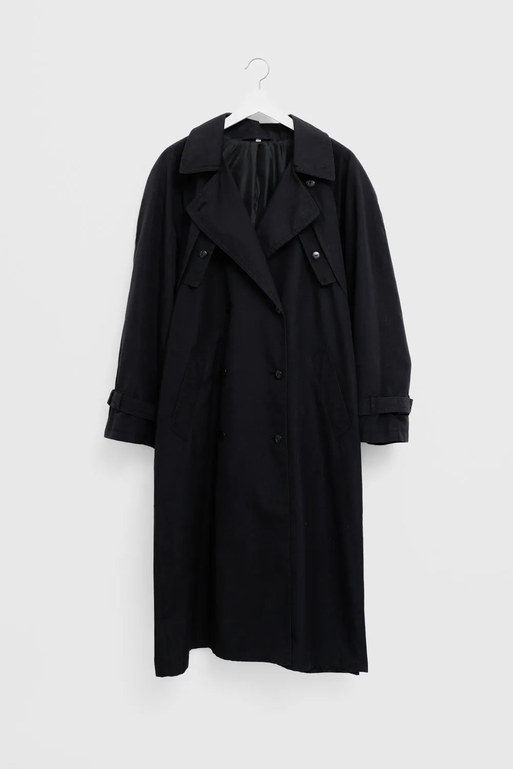 CLASSY NIGHTBLUE OVERSIZE LONG VINTAGE TRENCH