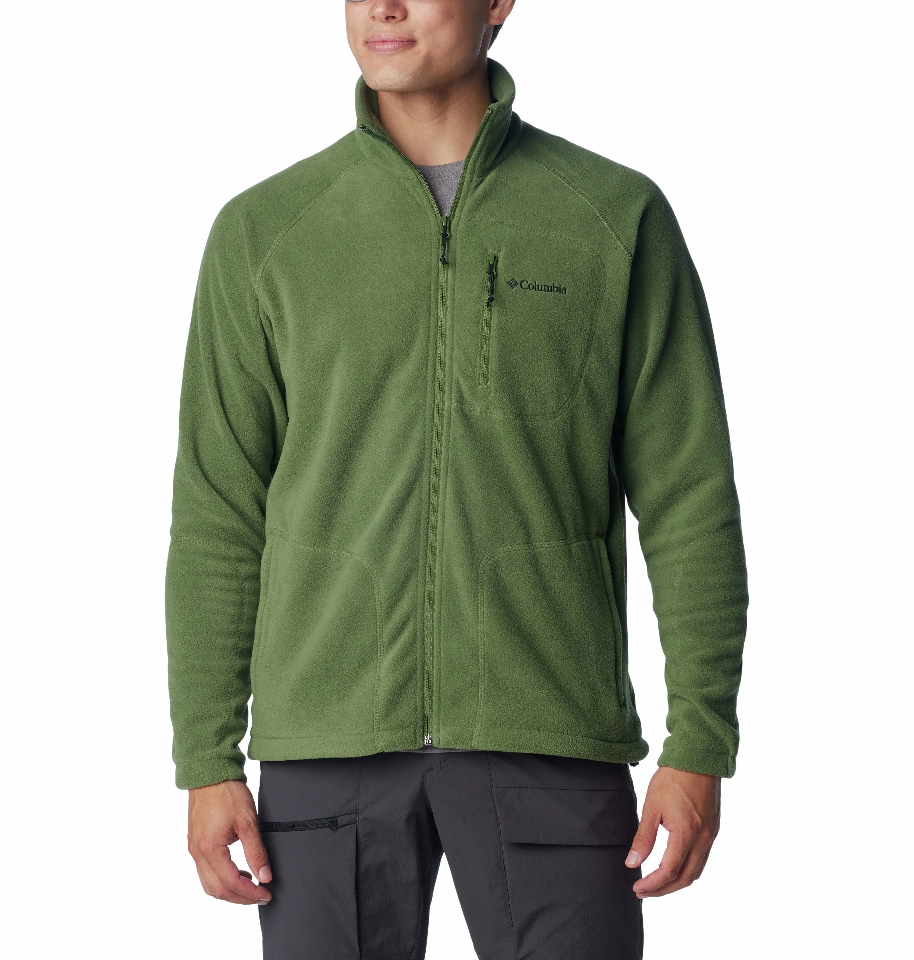 Columbia Mens Fast Trek II Full Zip Regular Fit Fleece-CANTEEN