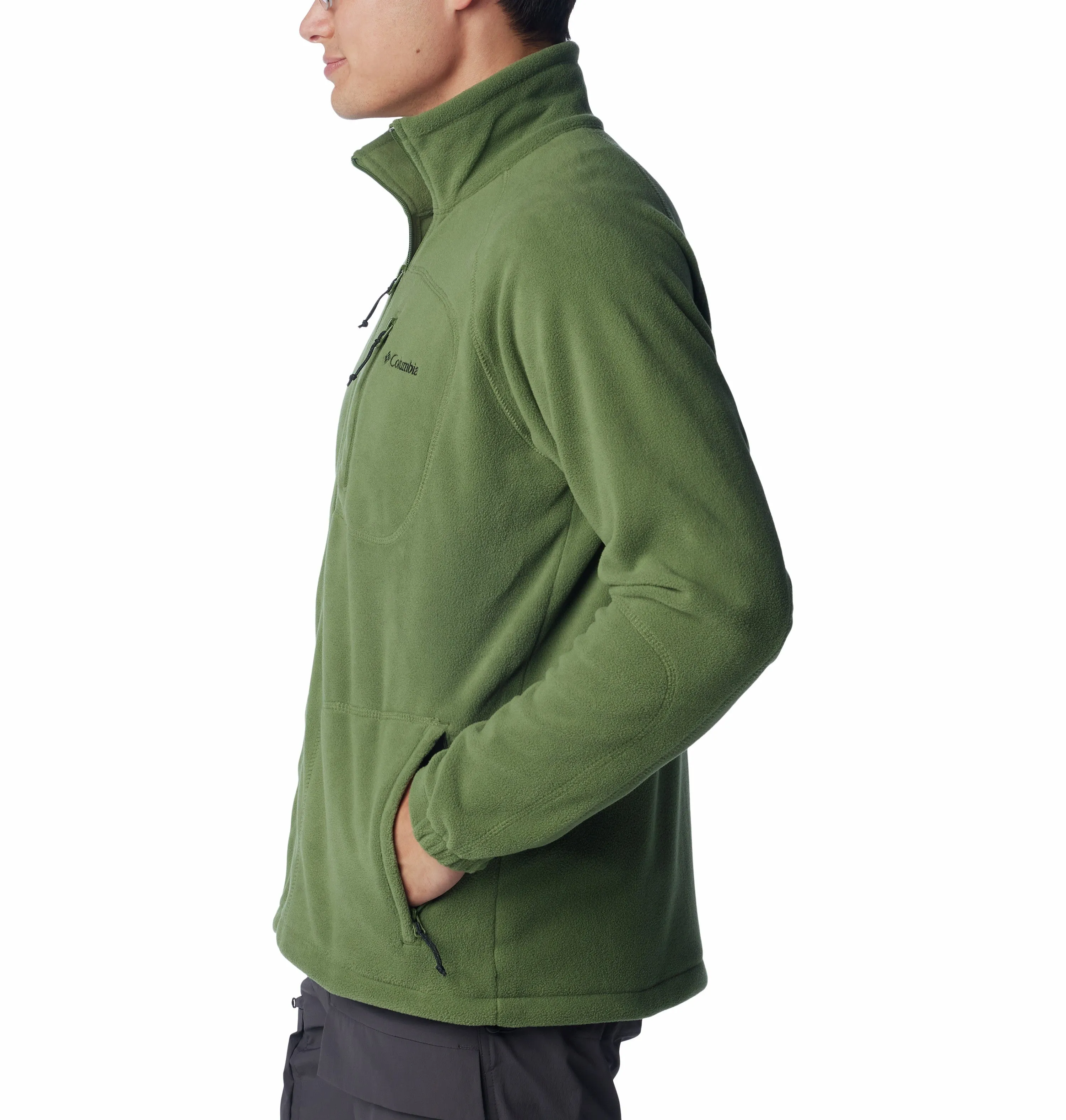 Columbia Mens Fast Trek II Full Zip Regular Fit Fleece-CANTEEN