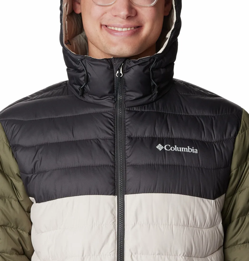 Columbia Mens Powder Lite Hooded Jacket-STONE