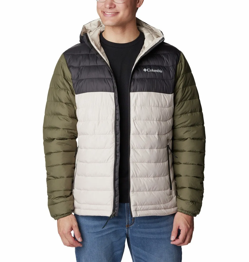 Columbia Mens Powder Lite Hooded Jacket-STONE