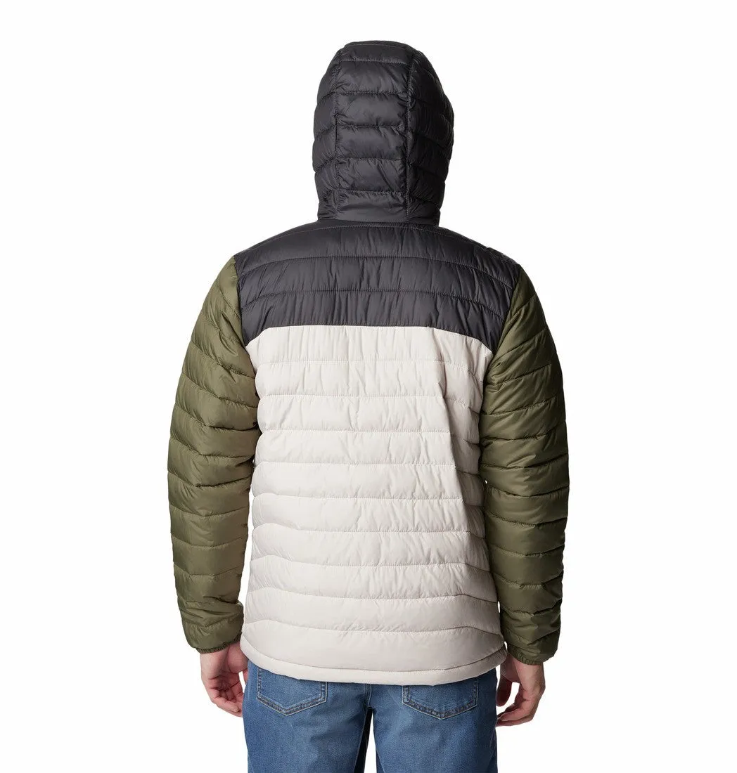 Columbia Mens Powder Lite Hooded Jacket-STONE