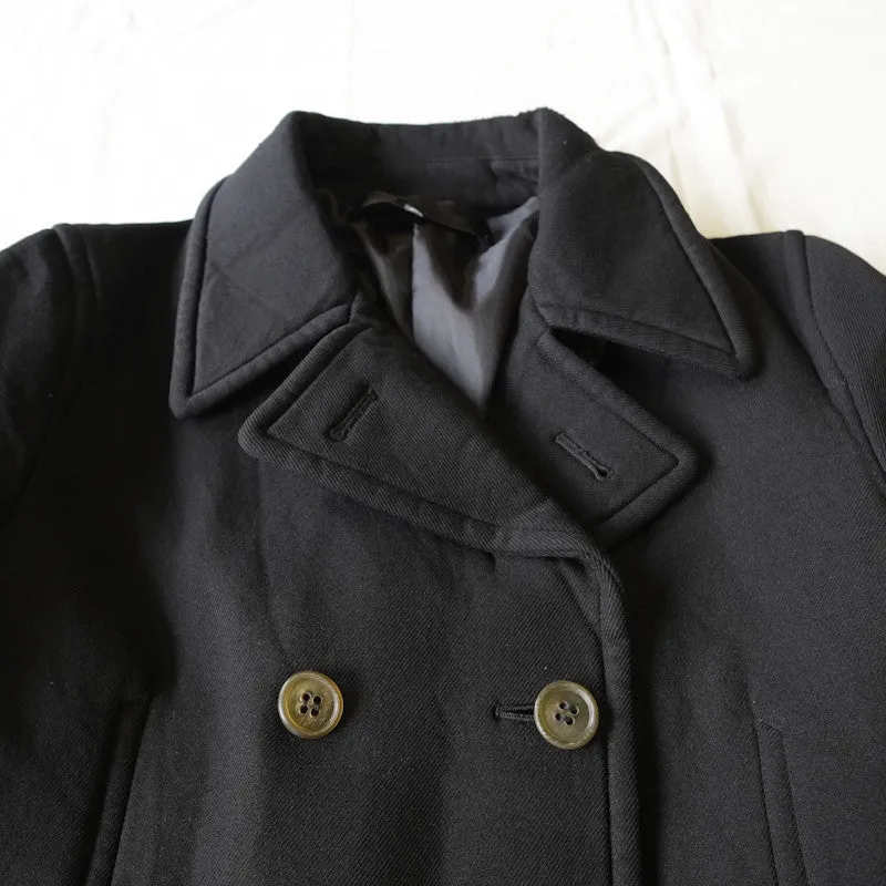 Comme des garcons boiled polyester pea coat - 2004