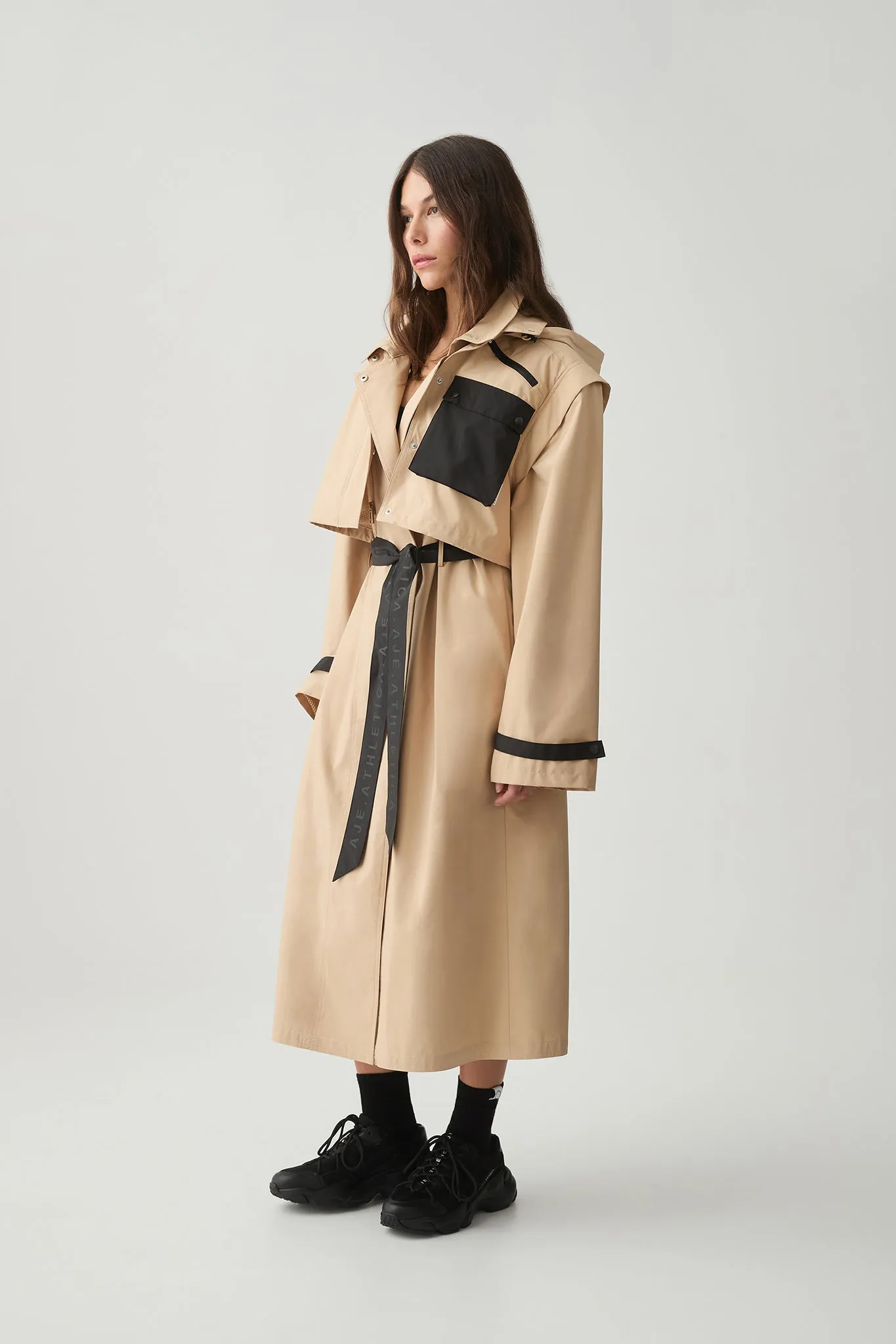 Convertible Belted Trench 703