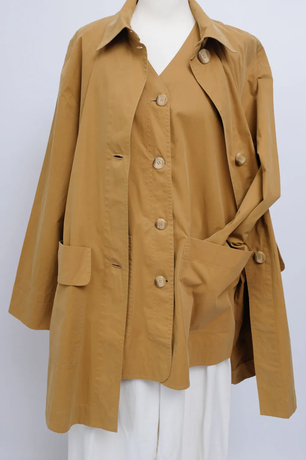 COTTON VEST VINTAGE TRENCH COAT