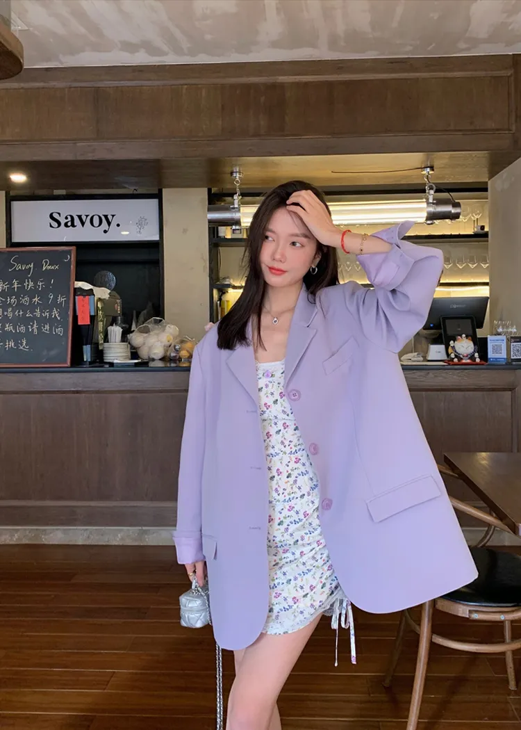 Cover Me Pastel oversize blazer jacket