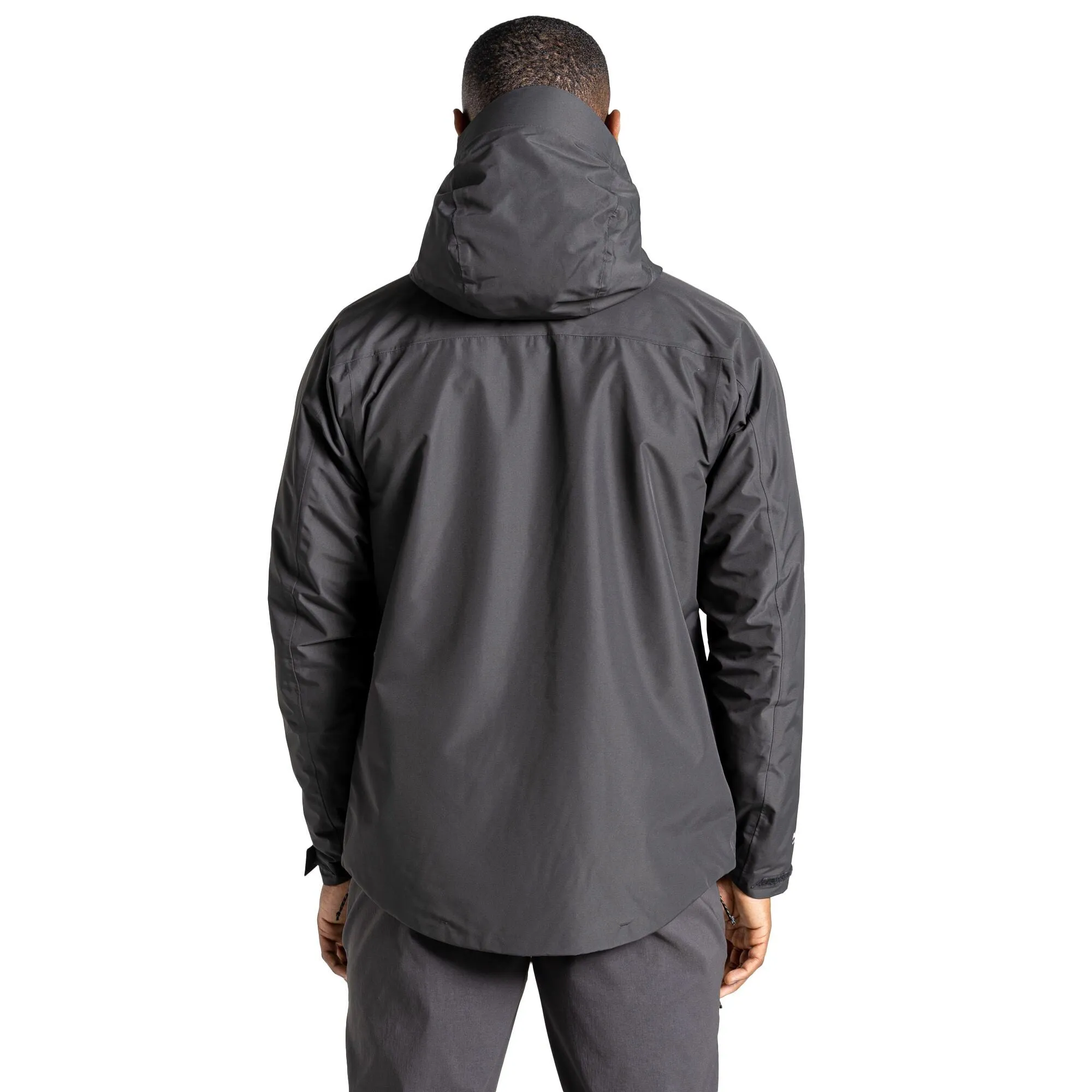 Craghoppers Mens Creevey Waterproof Breahtable Jacket-BLACK PEPPER