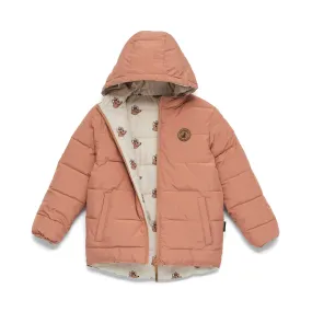 Crywolf Reversible Eco Puffer - Terracotta Wolf