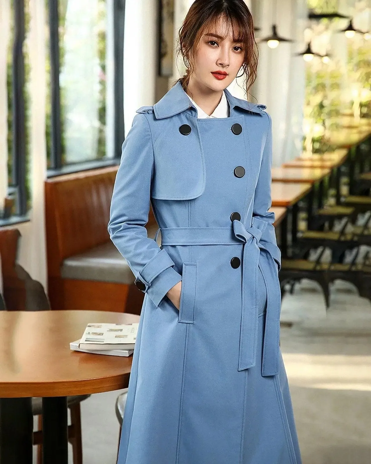 Custom Gun Flap Double Breasted Trench Coat