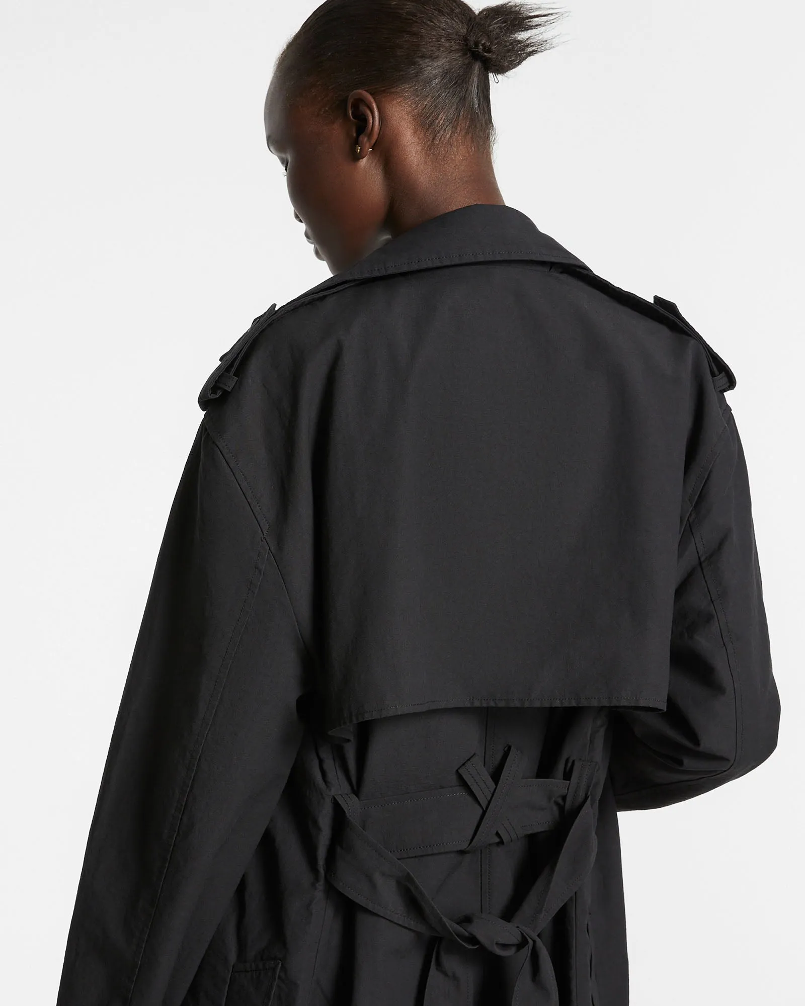 CYPHER TRENCH COAT BLACK