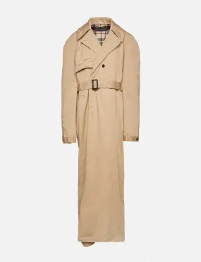 Deconstructed Long Trench Coat