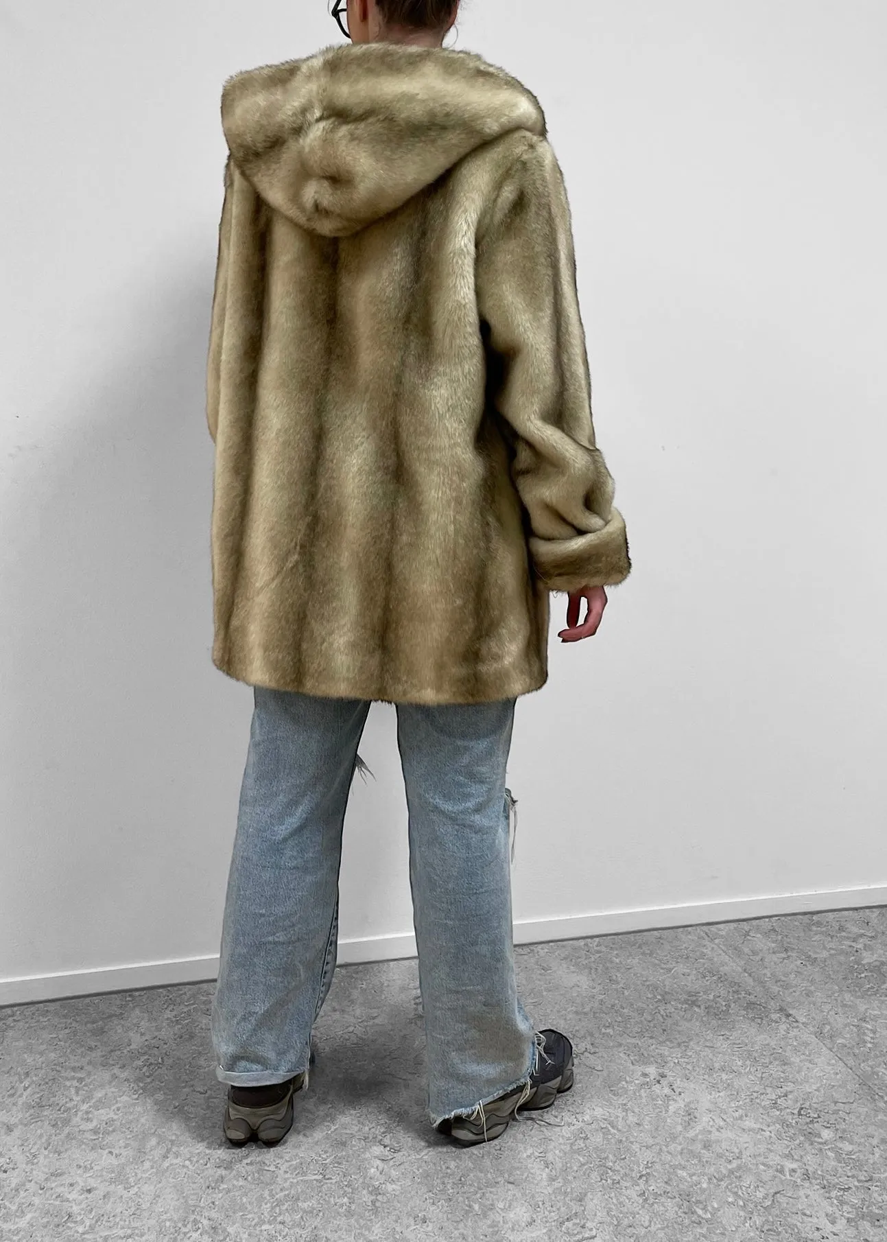 Dennis Basso Faux Fur Coat M