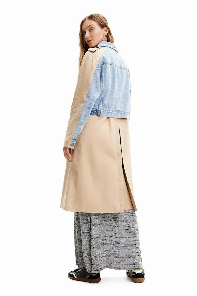 Desigual Trench Coat Shorlock - Crema