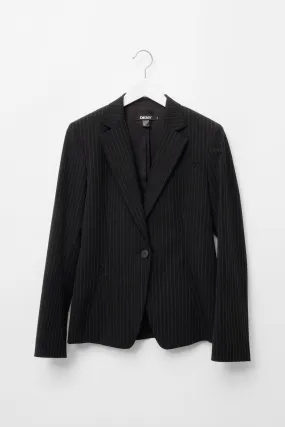 DKNY VINTAGE SLIM PINSTRIPES BLAZER