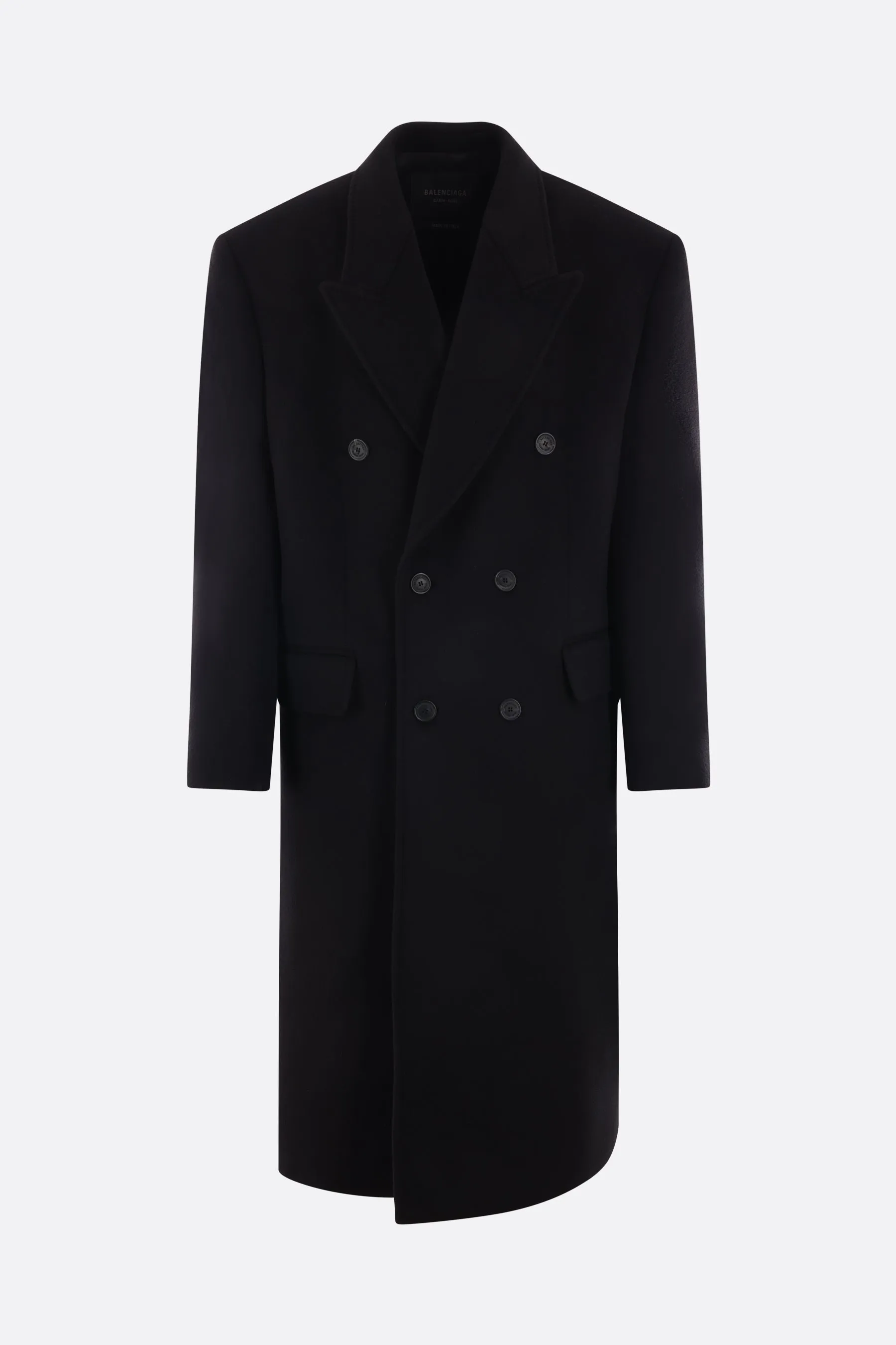 double-breasted wool coat