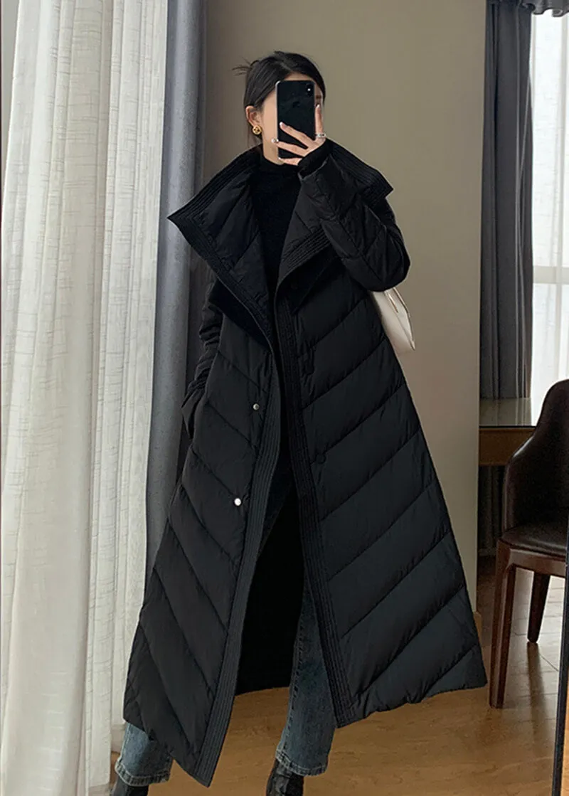 Down Puffer Patchwork Wool Blend Coat