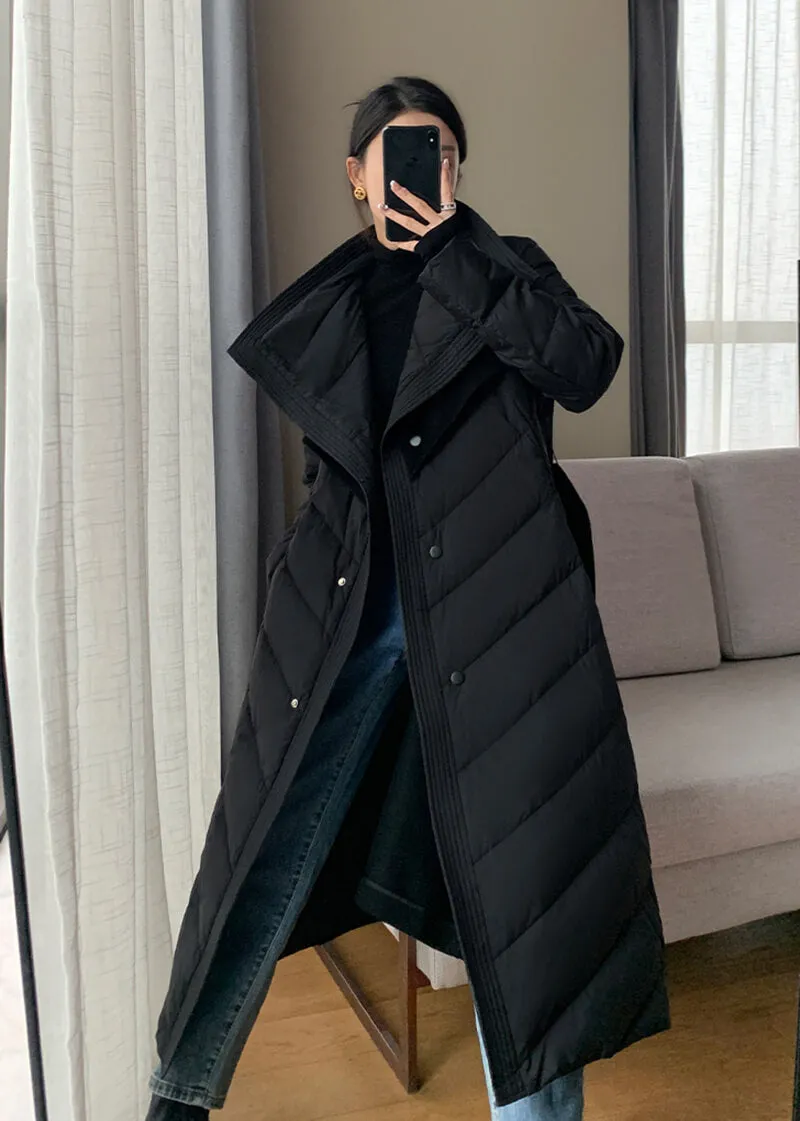 Down Puffer Patchwork Wool Blend Coat