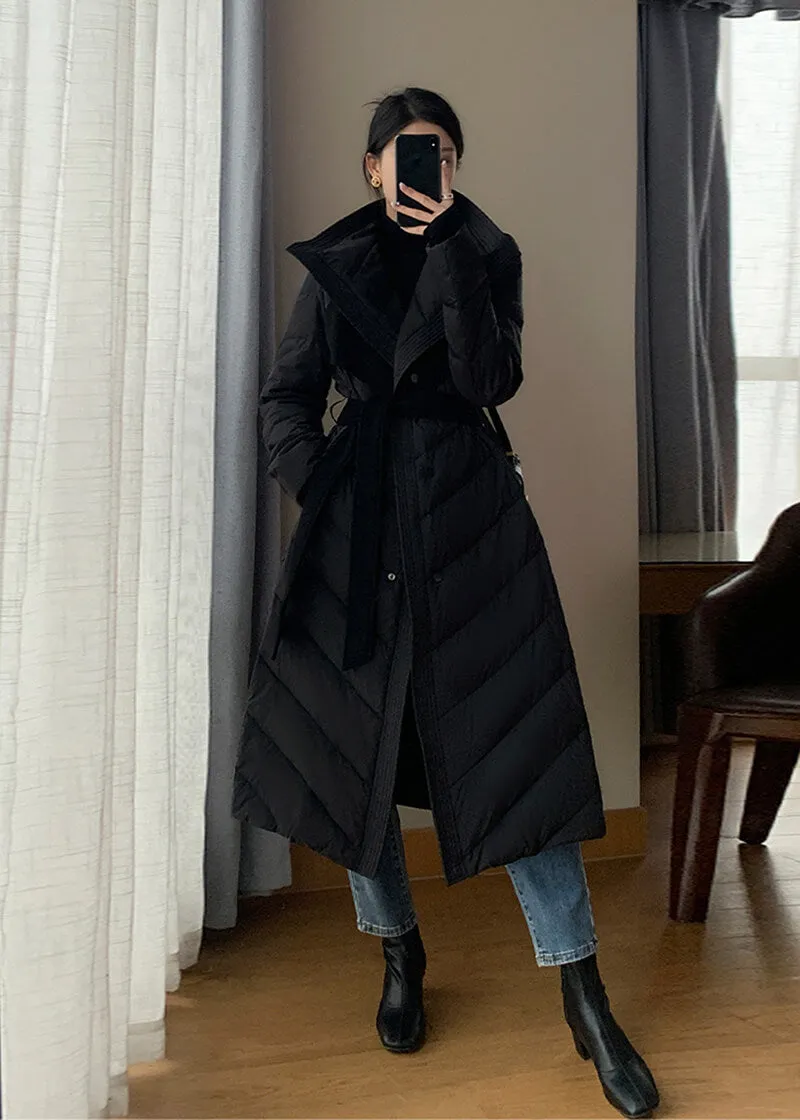 Down Puffer Patchwork Wool Blend Coat