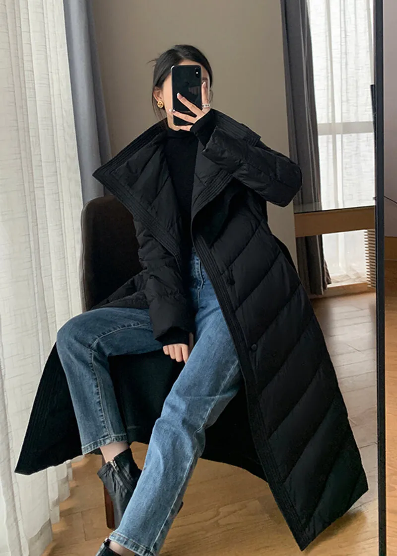 Down Puffer Patchwork Wool Blend Coat